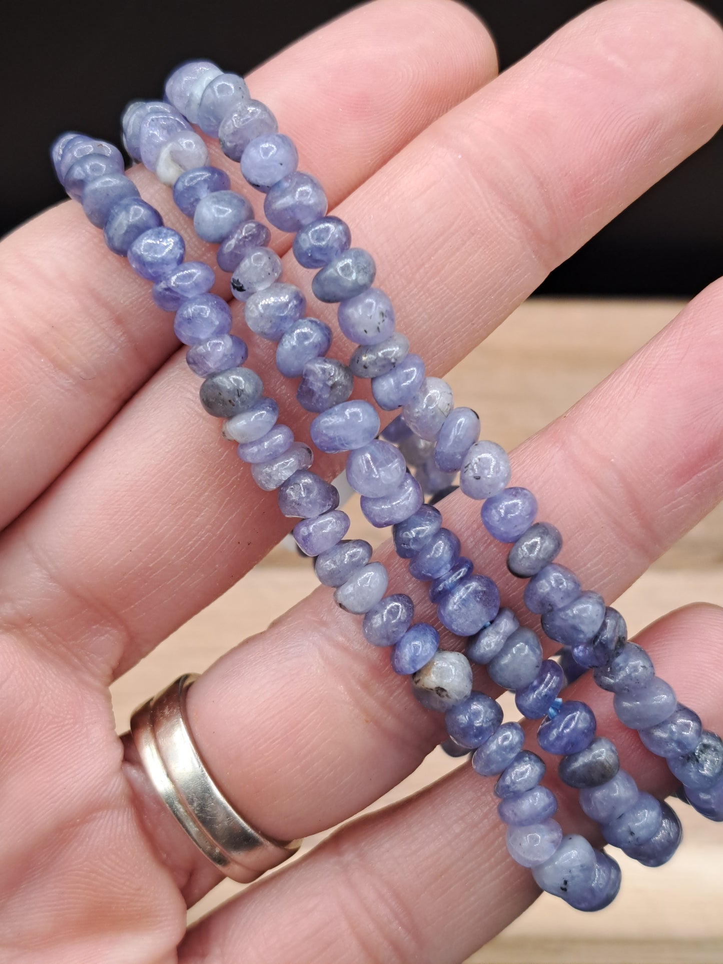 Tanzanite 6mm Crystal Bead Bracelet