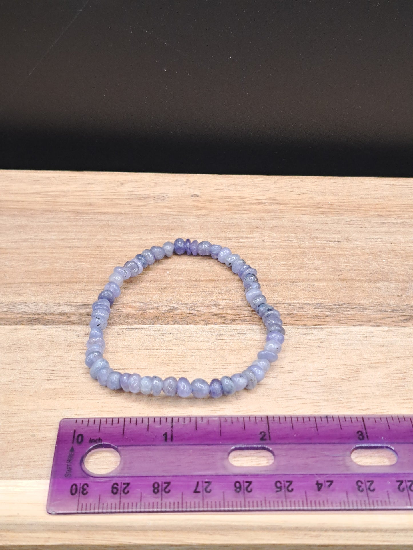 Tanzanite 6mm Crystal Bead Bracelet