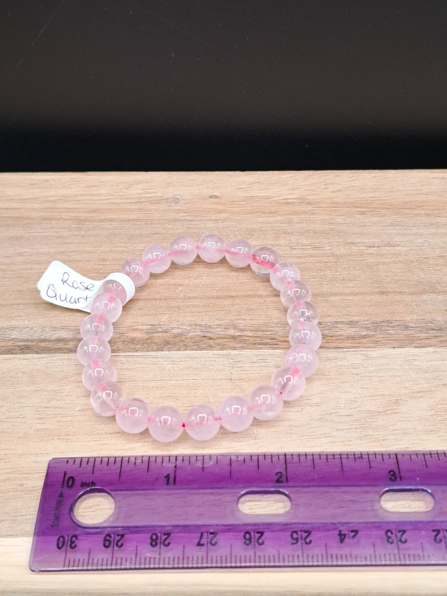 Rose Quartz 8mm Crystal Bead Bracelet