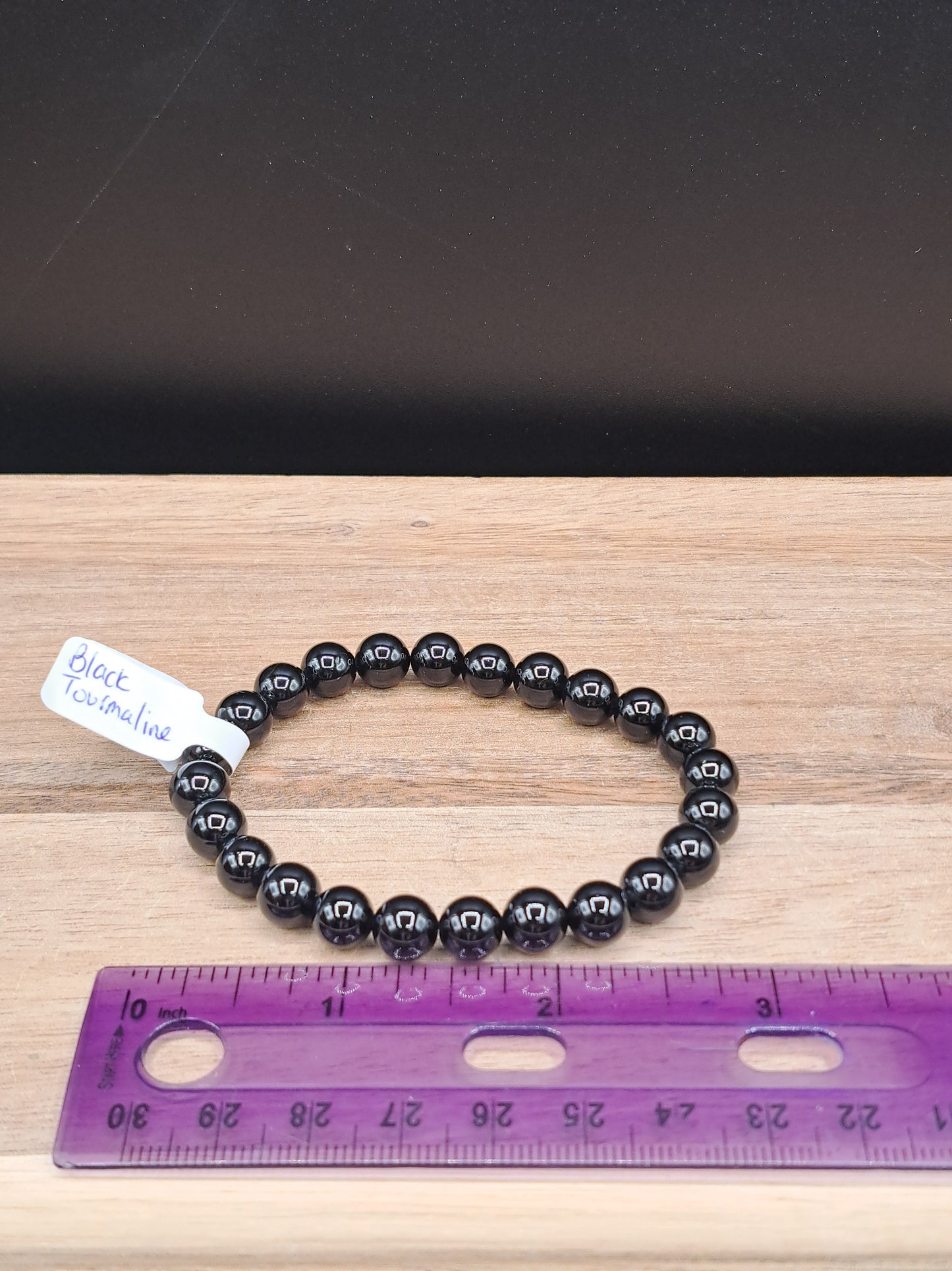 Black Tourmaline 8mm Crystal Bead Bracelet