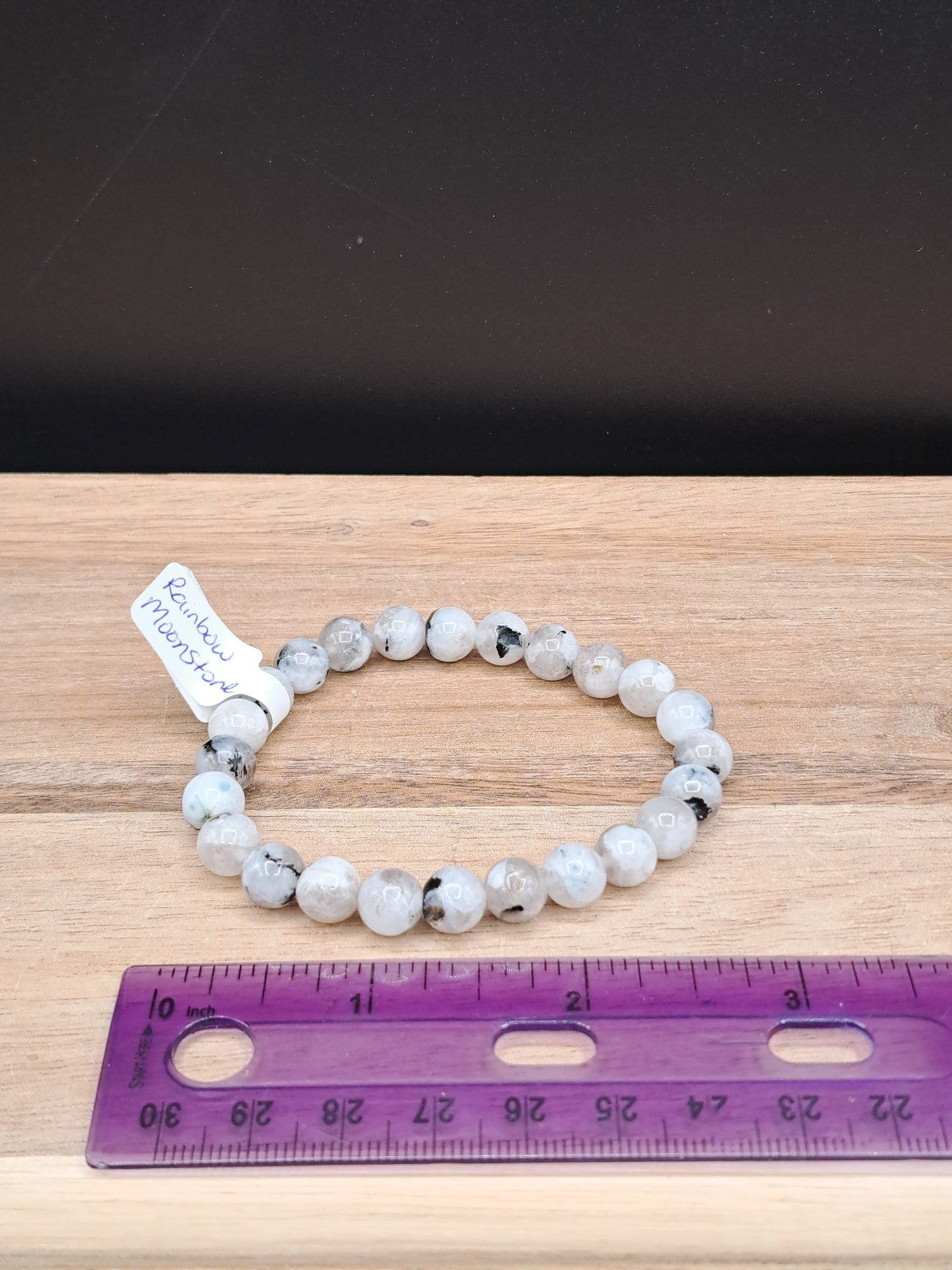 Rainbow Moonstone 8mm Crystal Bead Bracelet