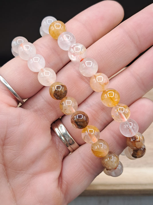 Golden Healer Quartz (Hematoid) 8mm Crystal Bead Bracelet