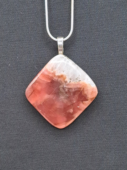 Carnelian and Quartz Crystal Necklace