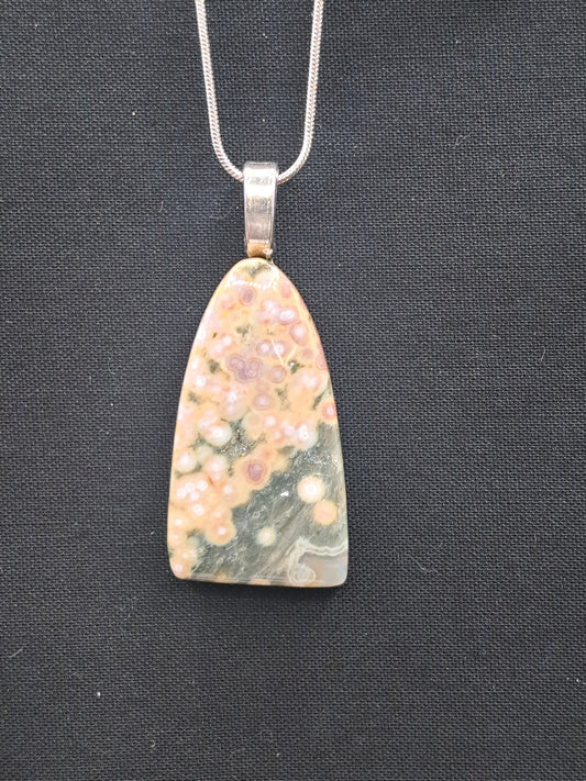 Ocean Jasper Old Stock Crystal Necklace