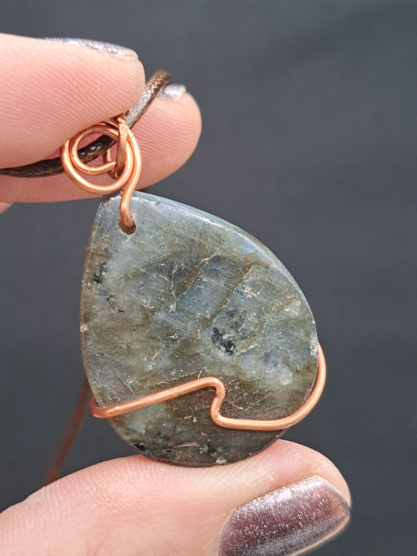 Wire Wrapped Labradorite Crystal Necklace - You Choose