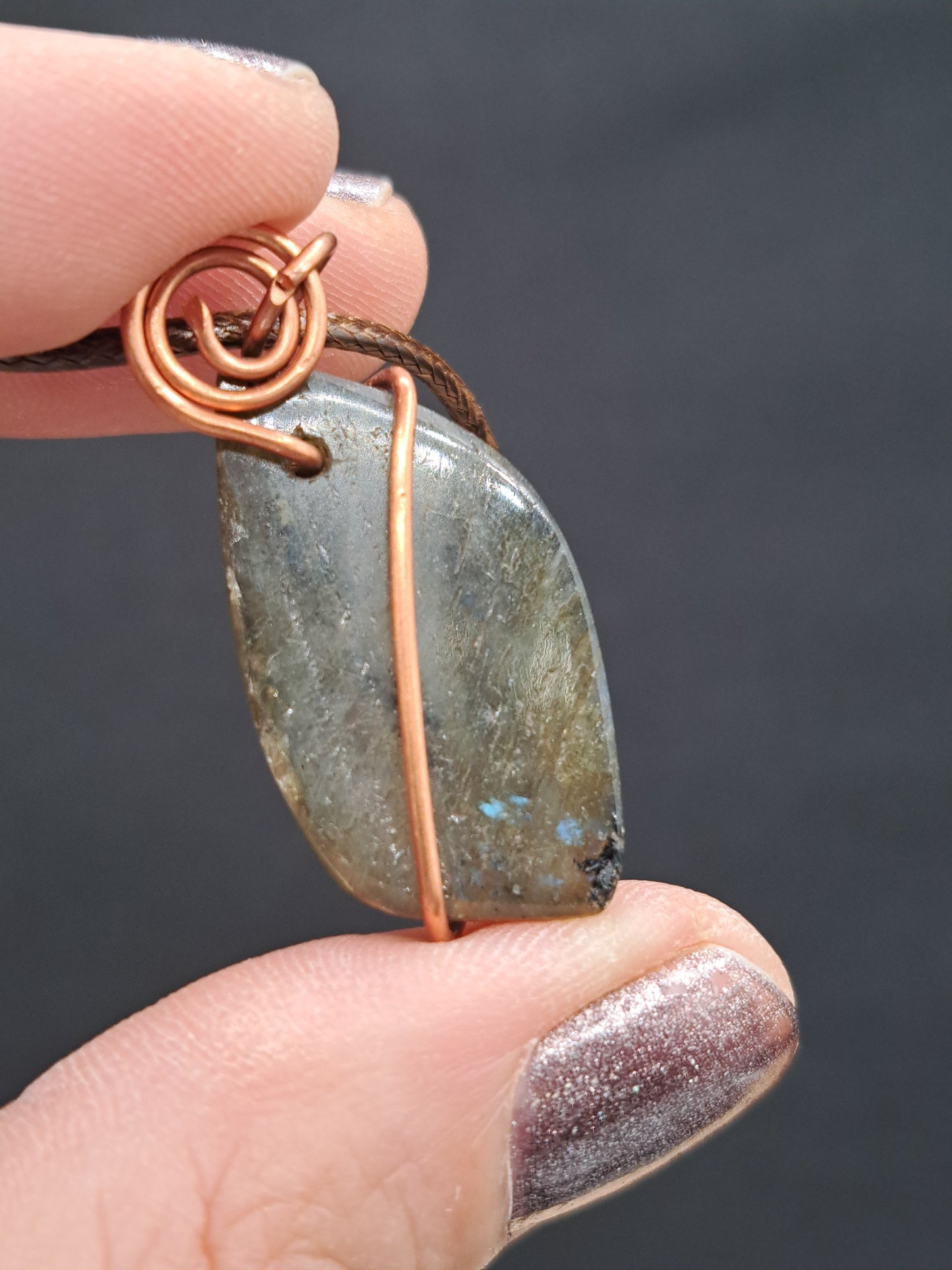 Wire Wrapped Labradorite Crystal Necklace - You Choose