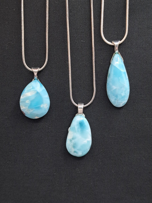 Larimar Crystal Necklace - You Choose