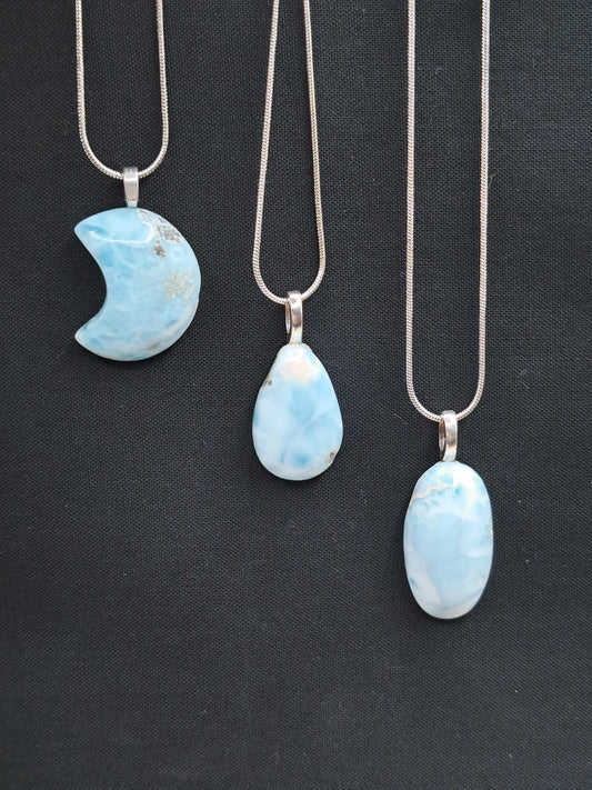 Larimar Crystal Necklace - You Choose