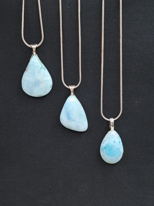 Larimar Crystal Necklace - You Choose