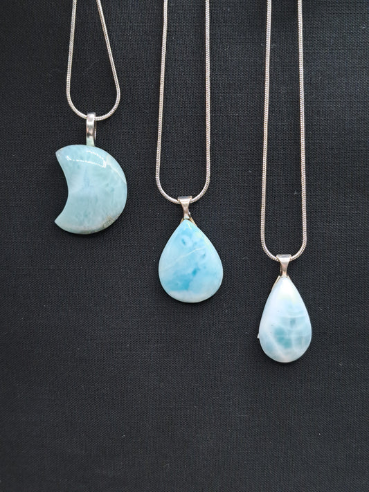 Larimar Crystal Necklace - You Choose