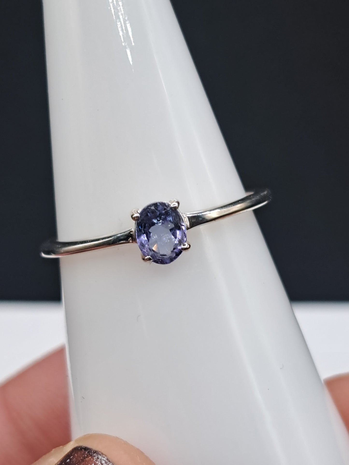 Tanzanite Stackable Crystal Ring