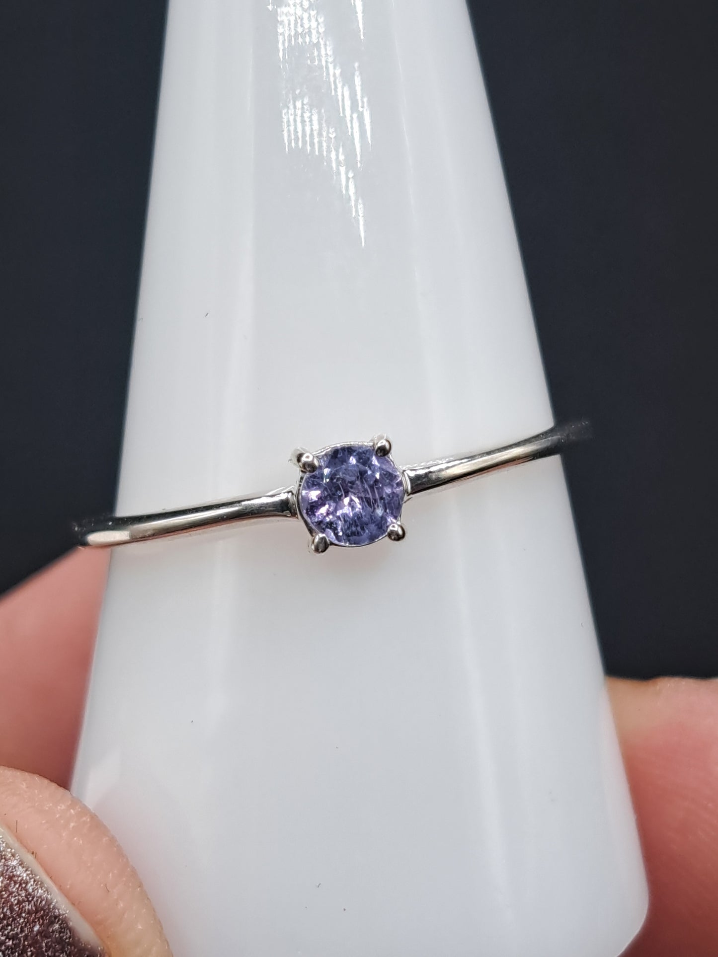 Tanzanite Stackable Crystal Ring