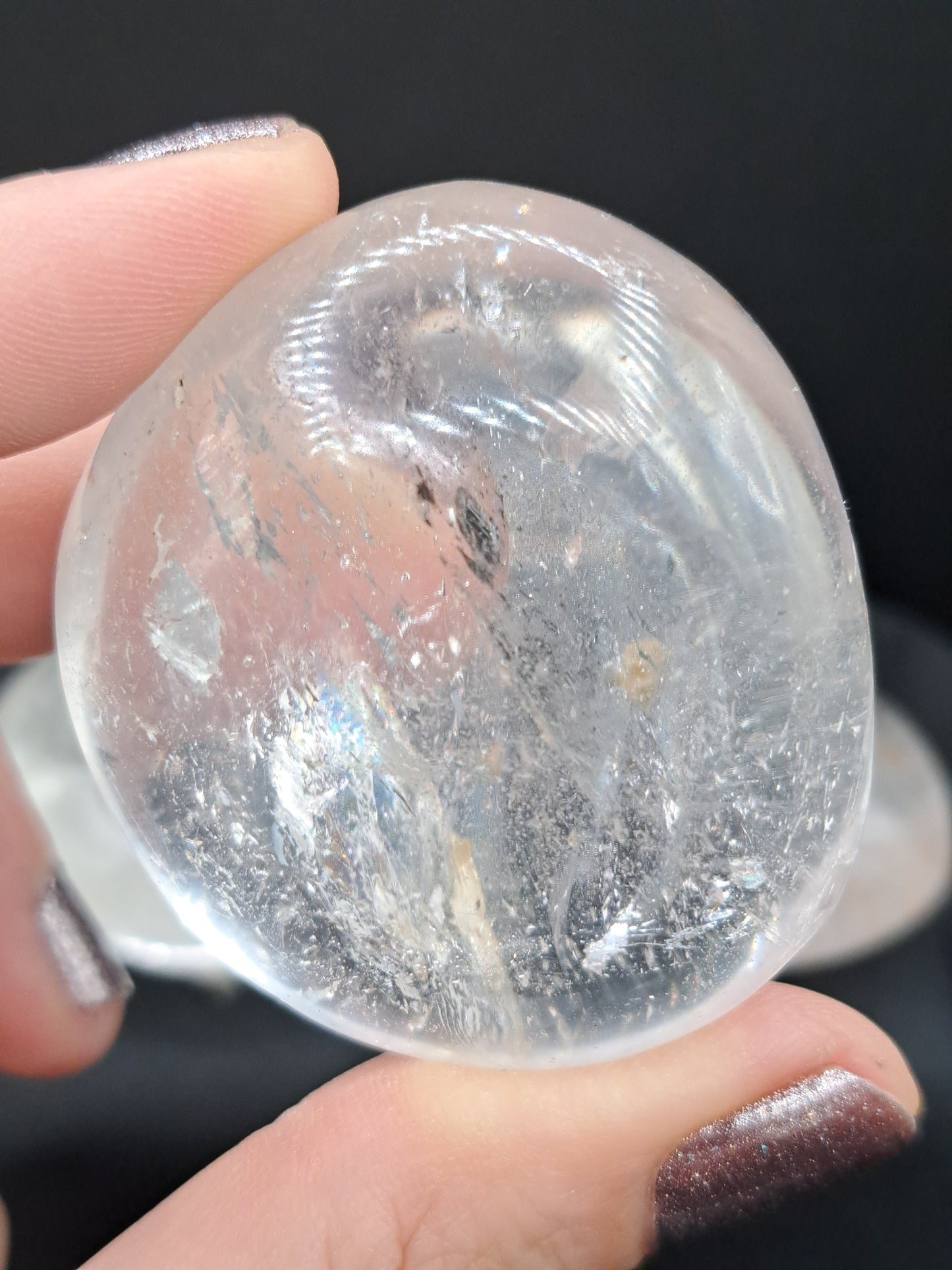 Clear Quartz Palm Stone - Intuitive Pick