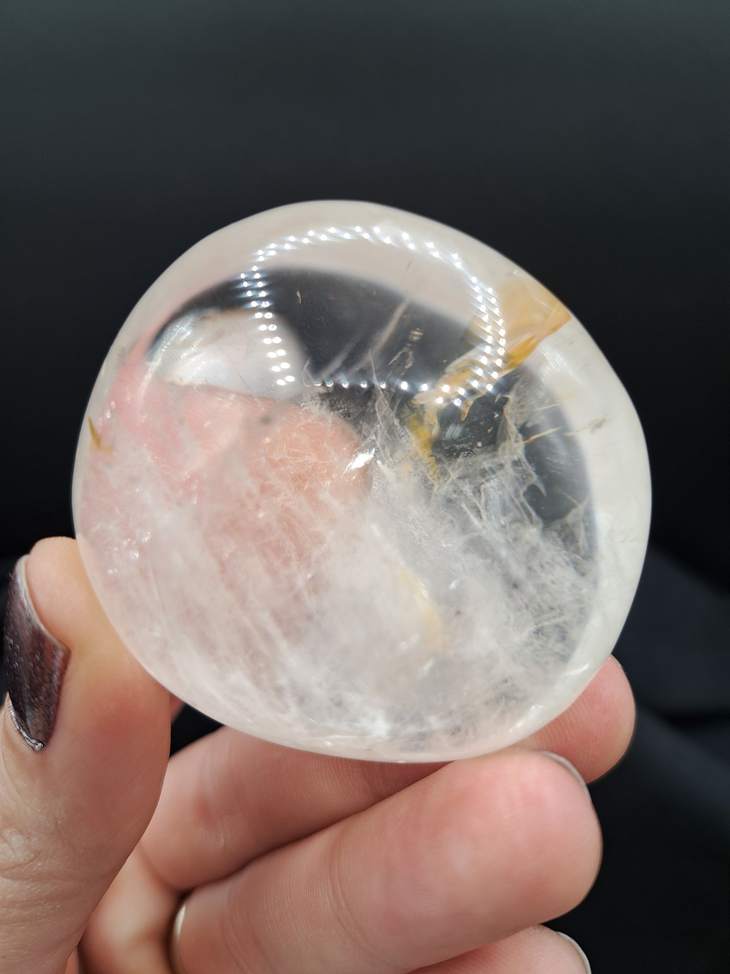 Clear Quartz Palm Stone - Intuitive Pick
