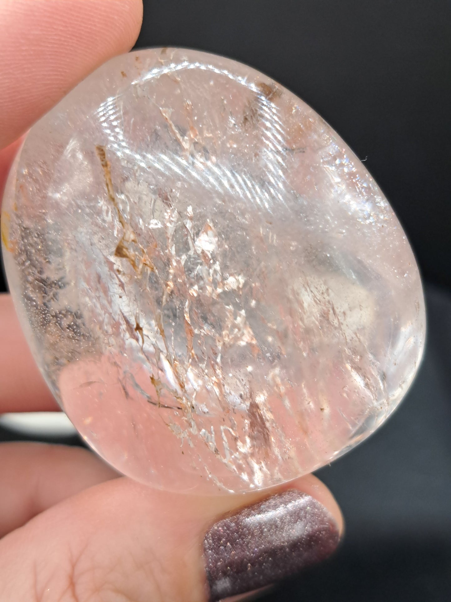 Clear Quartz Palm Stone - Intuitive Pick