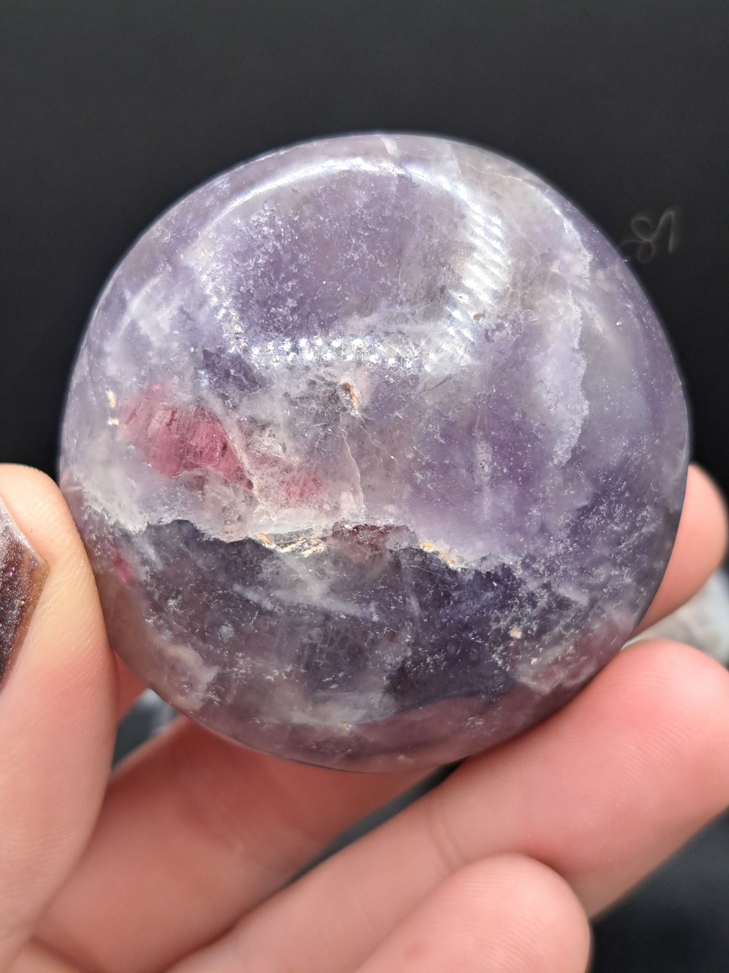 Lepidolite Palm Stone - Intuitively Chosen
